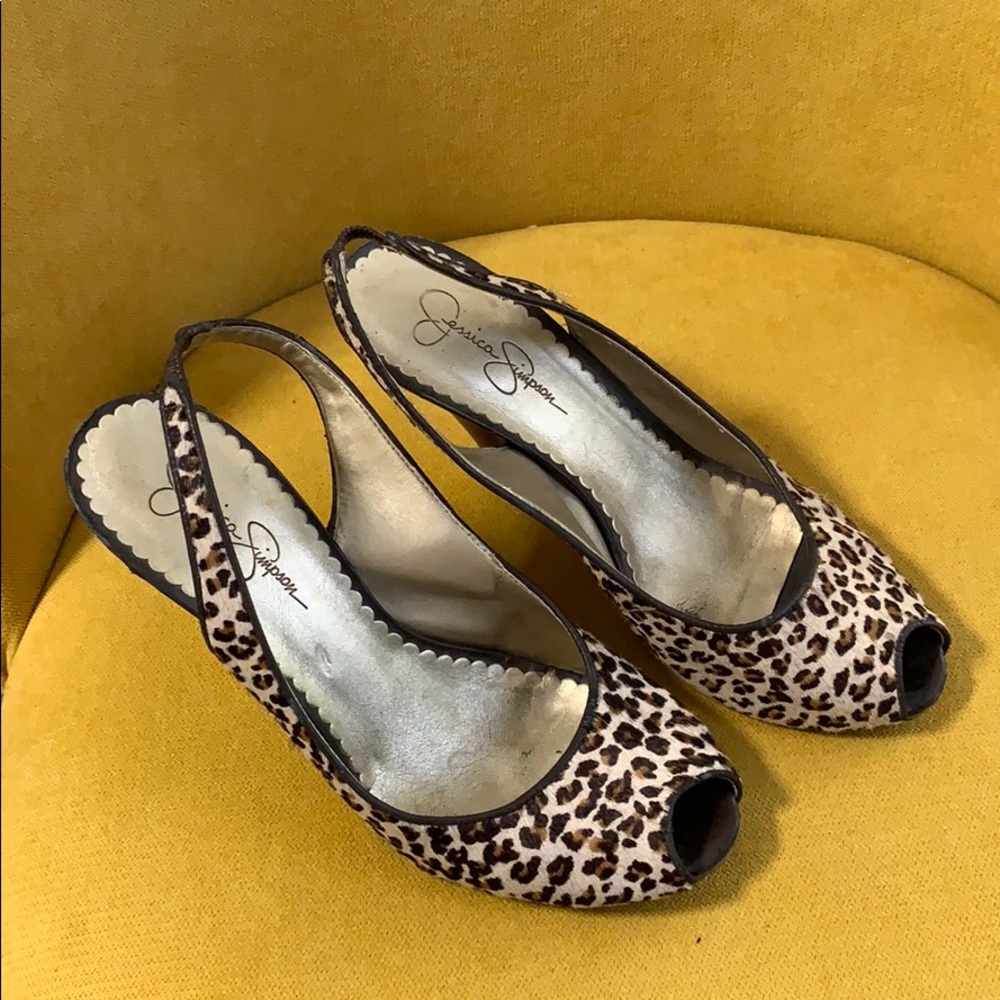 Jessica Simpson pony hair heels